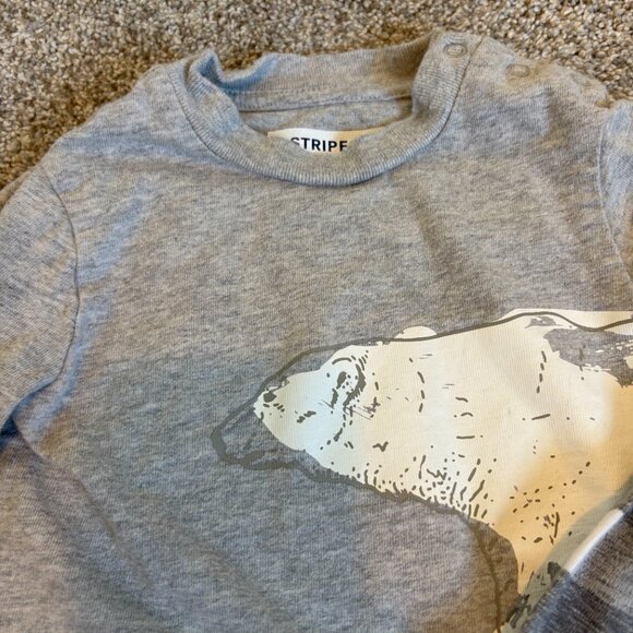 Hudson’s Bay Pyjamas 2 piece PJs 0-6 Months HBC Stripes - Picture 5 of 7